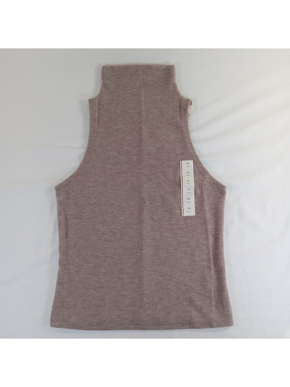A New Day Women's Oatmeal Mock Neck Sleeveless Top SIZE XS SOFT Tan